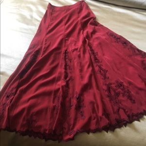 Free People Silk Maxi Skirt • 100% Silk • Size 2